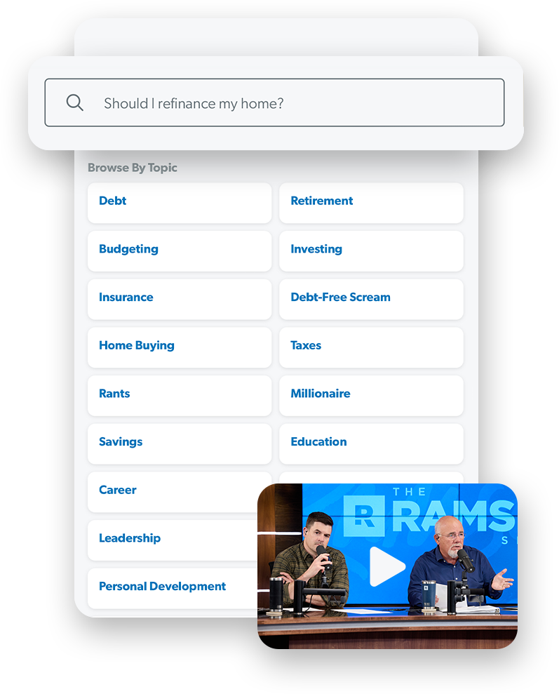 Image of Search function in the Ramsey Network App