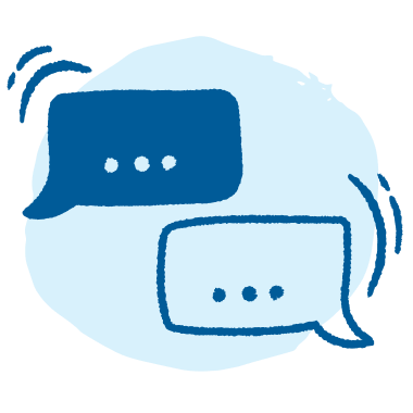 Illustrated Icon of People Speaking